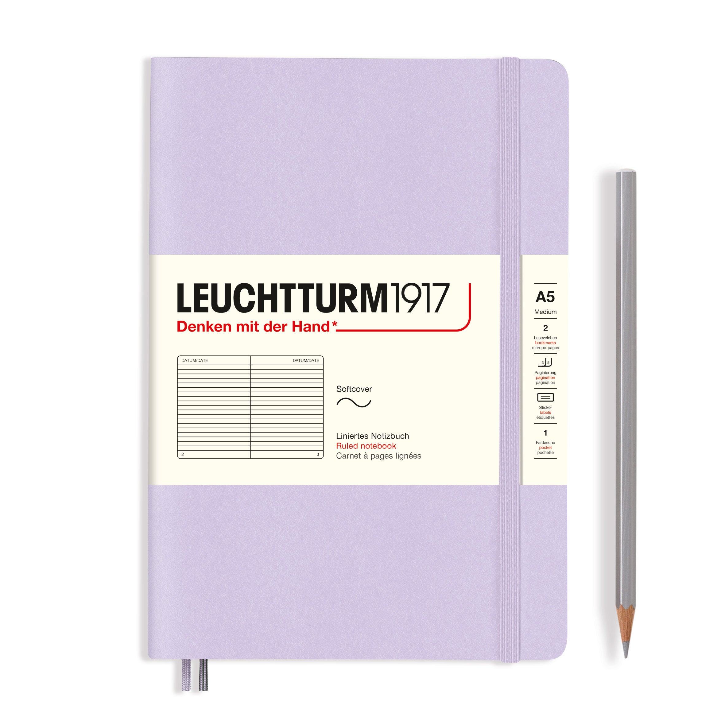 CAIET A5 DICTANDO COPERTA FLEXIBILA LILA LEUCHTTURM CAIET A5 DICTANDO COPERTA FLEXIBILA LILA LEUCHTTURM